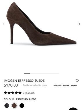 NIB Tony Bianco IMOGEN ESPRESSO SUEDE Heels